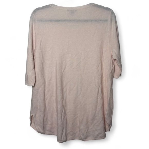 Eileen Fisher XL Pink Silk Blend Top | Organic Cotton Tencel Lyocell Tee - Picture 6 of 6